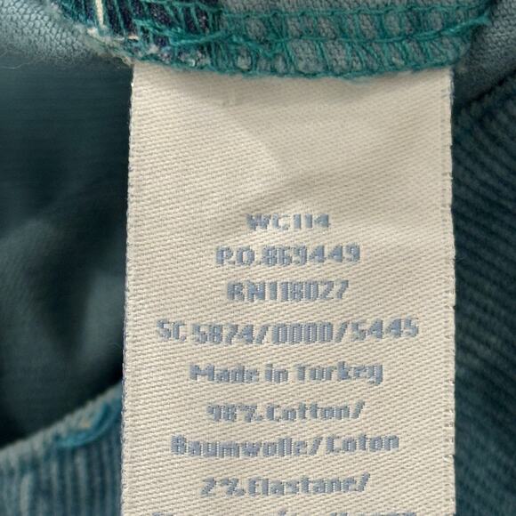 Boden Size 2 Petite Blue Cotton Corduroy Ankle Pants Preppy Classic - Picture 4 of 5